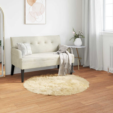 Tapijt van imitatie TAFALLA Crèmekleurig Ø 80 cm Polyester