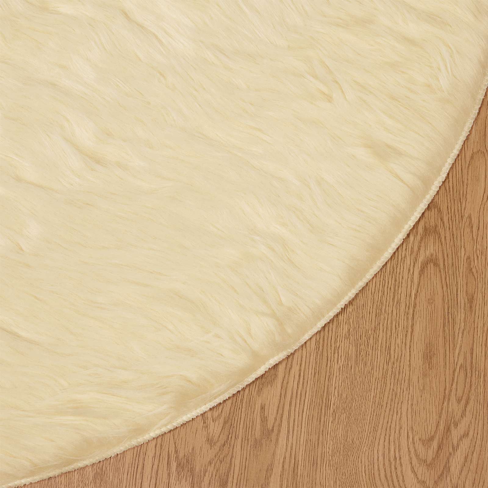 Tapijt van imitatie TAFALLA Crèmekleurig Ø 160 cm Polyester