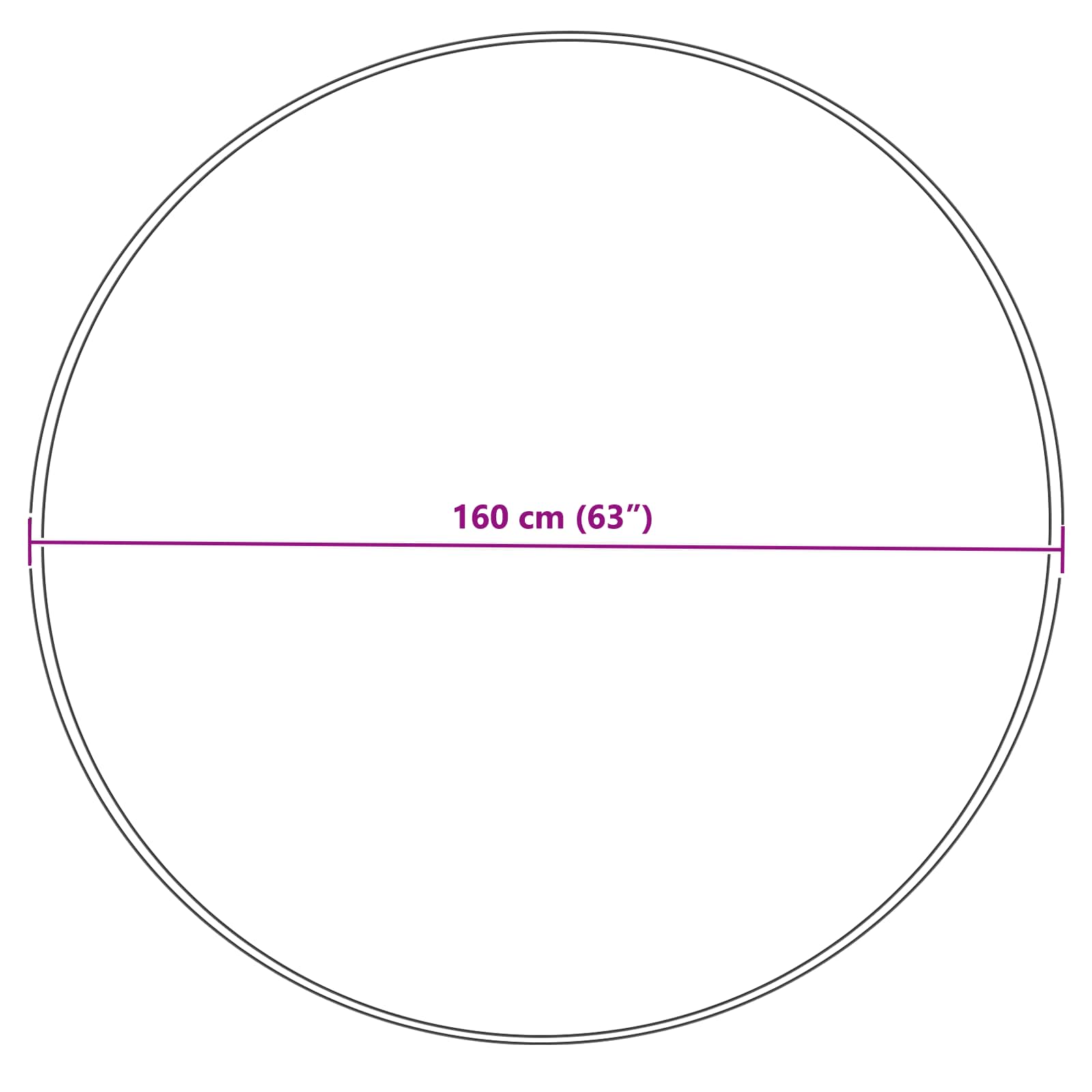 Tapijt van imitatie TAFALLA Crèmekleurig Ø 160 cm Polyester