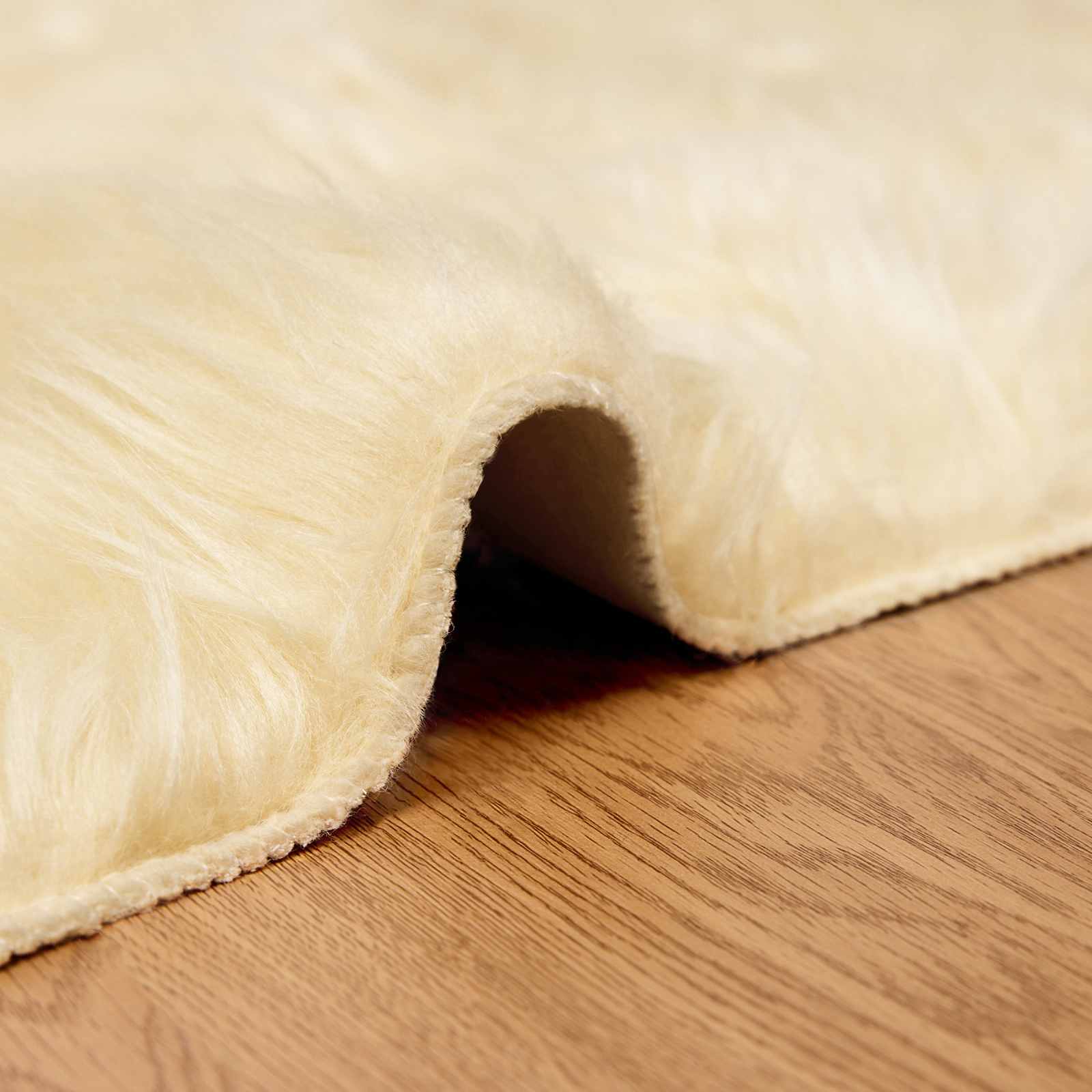 Tapijt van imitatie TAFALLA Crèmekleurig Ø 200 cm Polyester