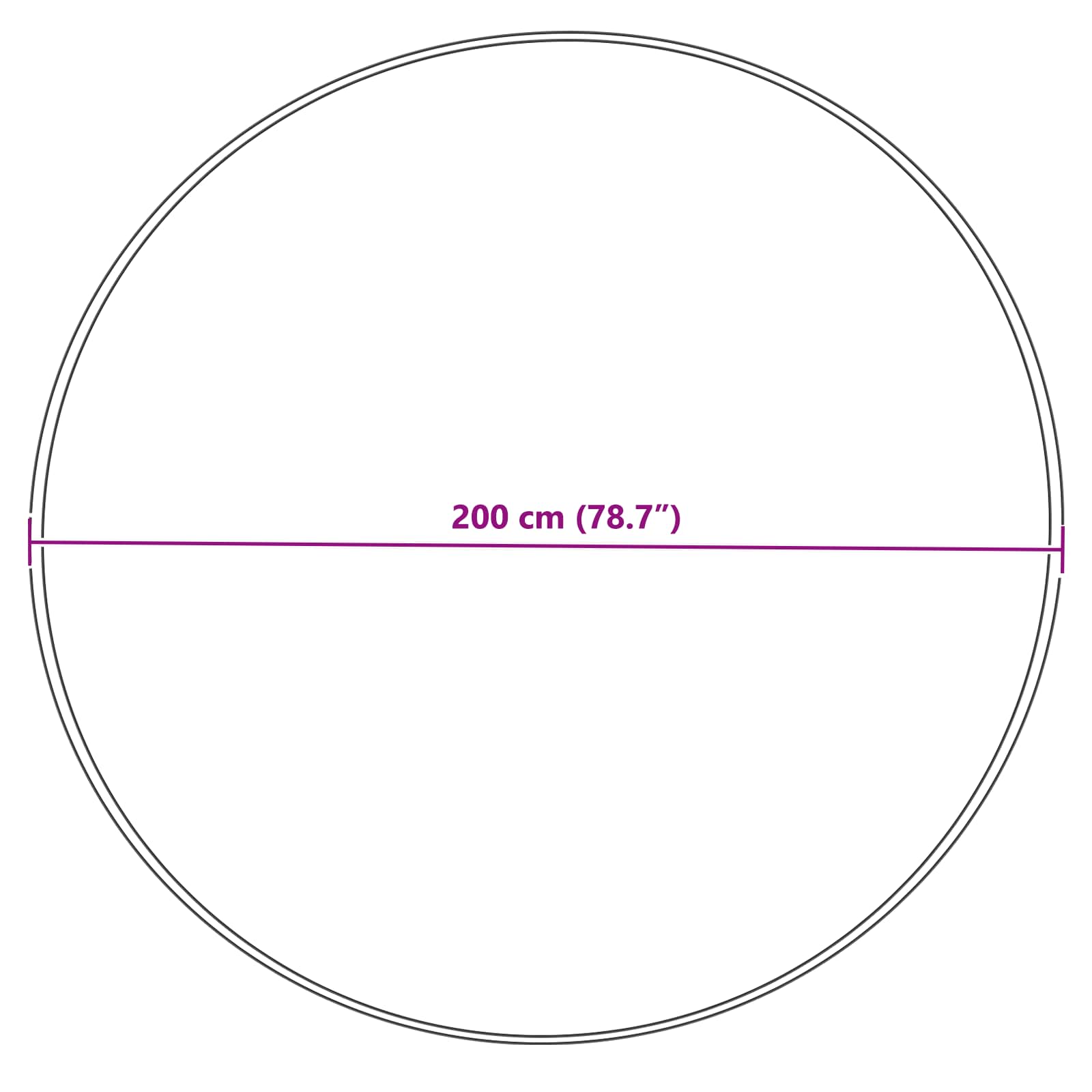 Tapijt van imitatie TAFALLA Crèmekleurig Ø 200 cm Polyester