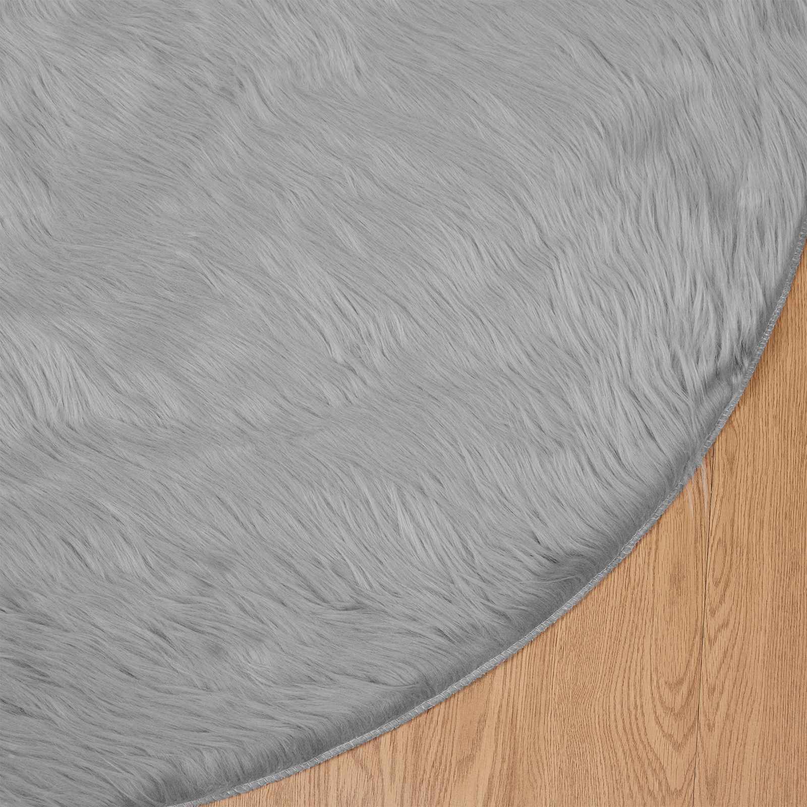 Tapijt van imitatie TAFALLA Grijs Ø 80 cm Polyester