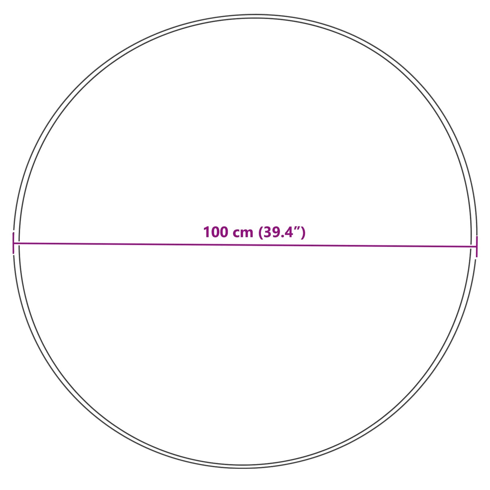 Tapijt van imitatie TAFALLA Grijs Ø 100 cm Polyester