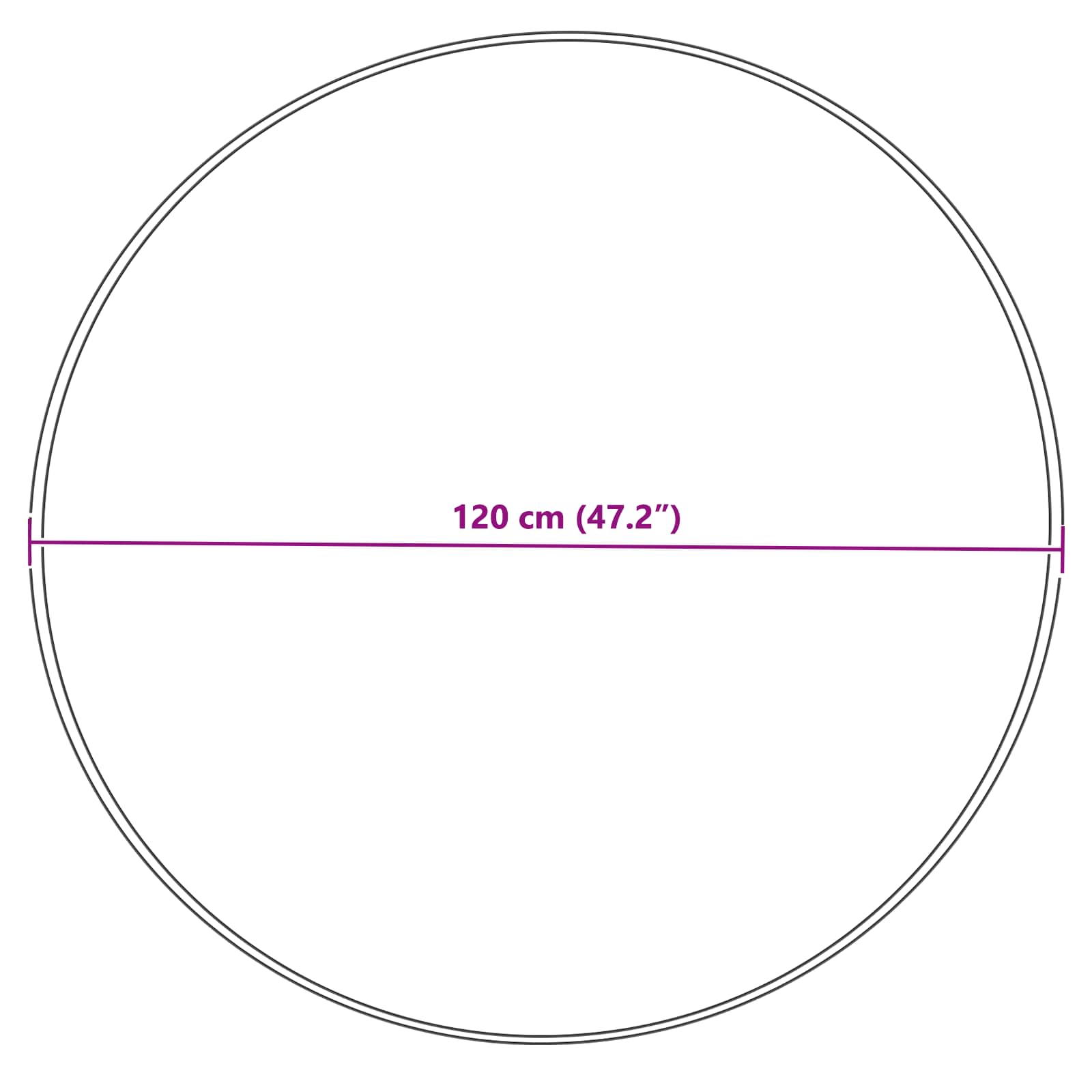 Tapijt van imitatie TAFALLA Grijs Ø 120 cm Polyester