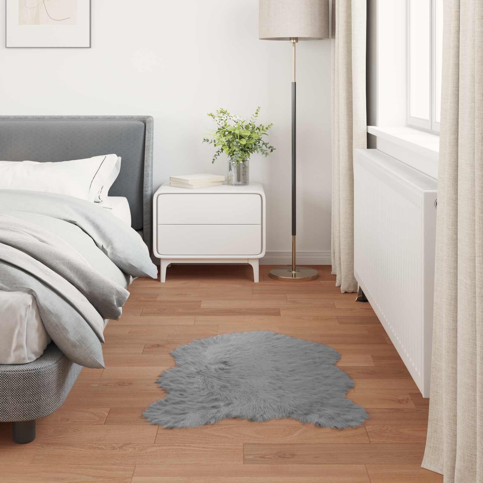 Tapijt van imitatie TAFALLA Grijs 60 x 90 cm Polyester