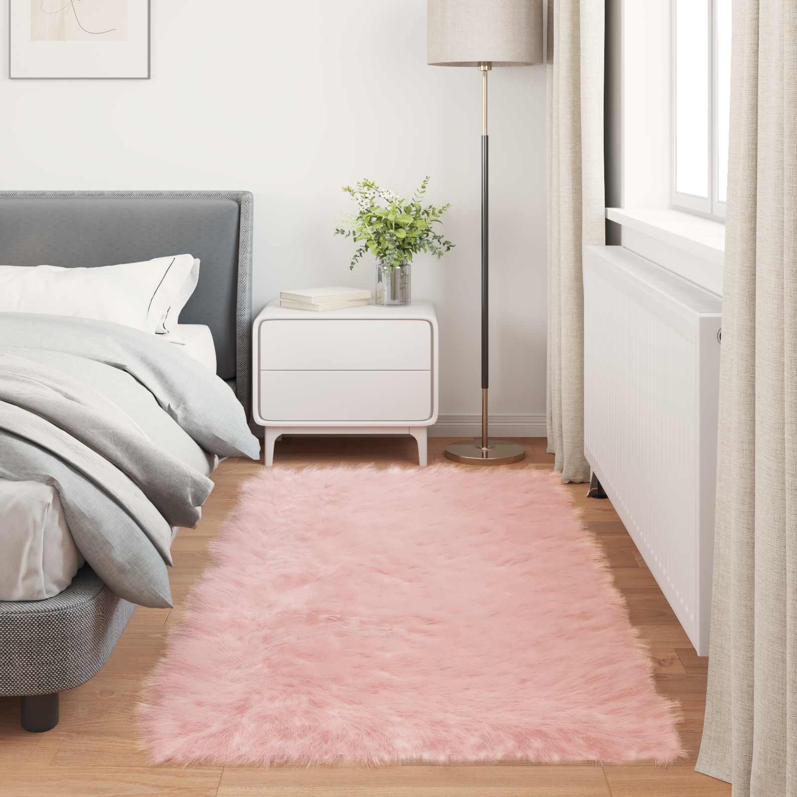 Tapijt van imitatie TAFALLA Roze 80 x 200 cm Polyester