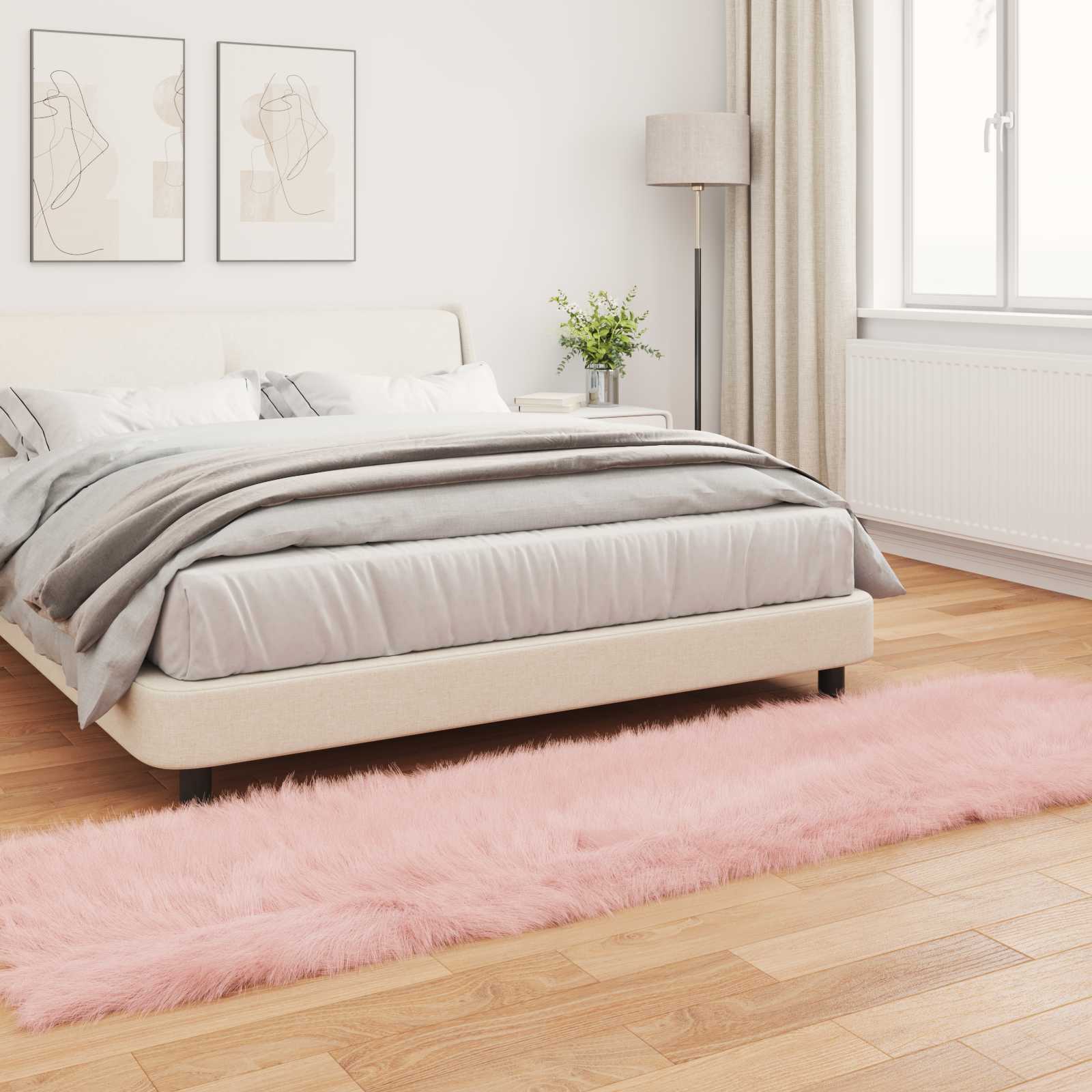 Tapijt van imitatie TAFALLA Roze 80 x 250 cm Polyester