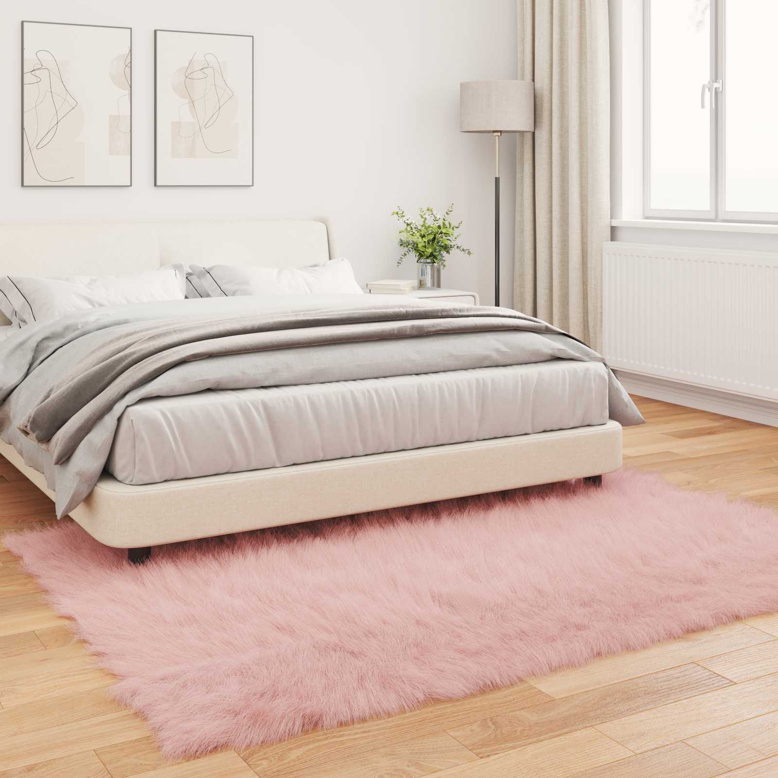 Tapijt van imitatie TAFALLA Roze 140 x 200 cm Polyester
