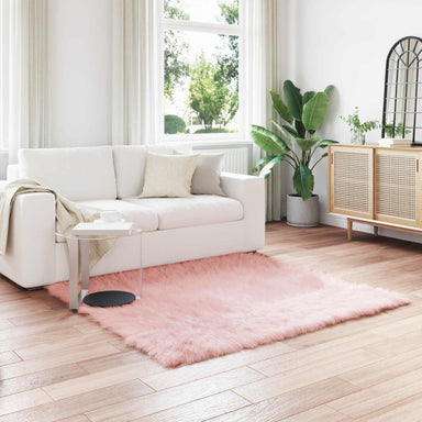 Tapijt van imitatie TAFALLA Roze 120 x 120 cm Polyester
