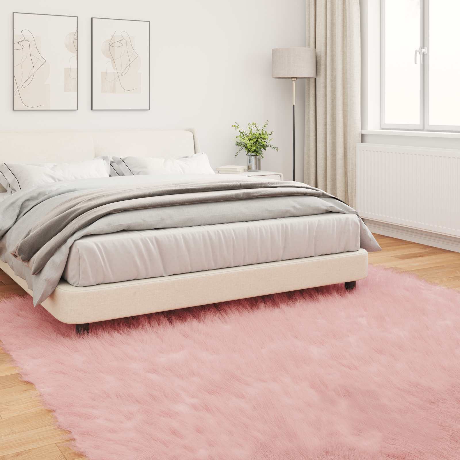 Tapijt van imitatie TAFALLA Roze 200 x 200 cm Polyester