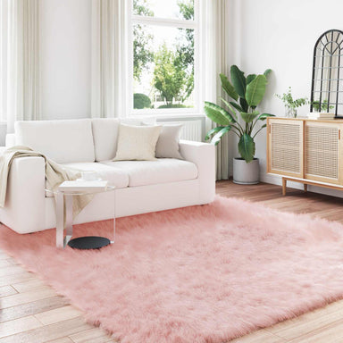 Tapijt van imitatie TAFALLA Roze 240 x 240 cm Polyester