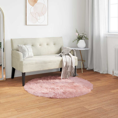 Tapijt van imitatie TAFALLA Roze Ø 80 cm Polyester