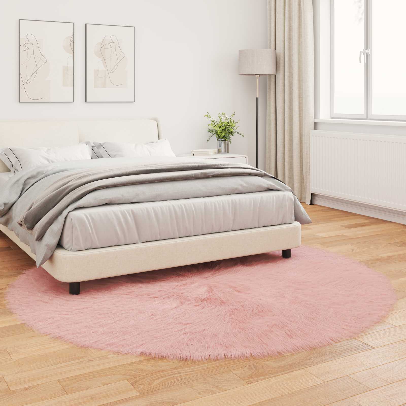 Tapijt van imitatie TAFALLA Roze Ø 200 cm Polyester