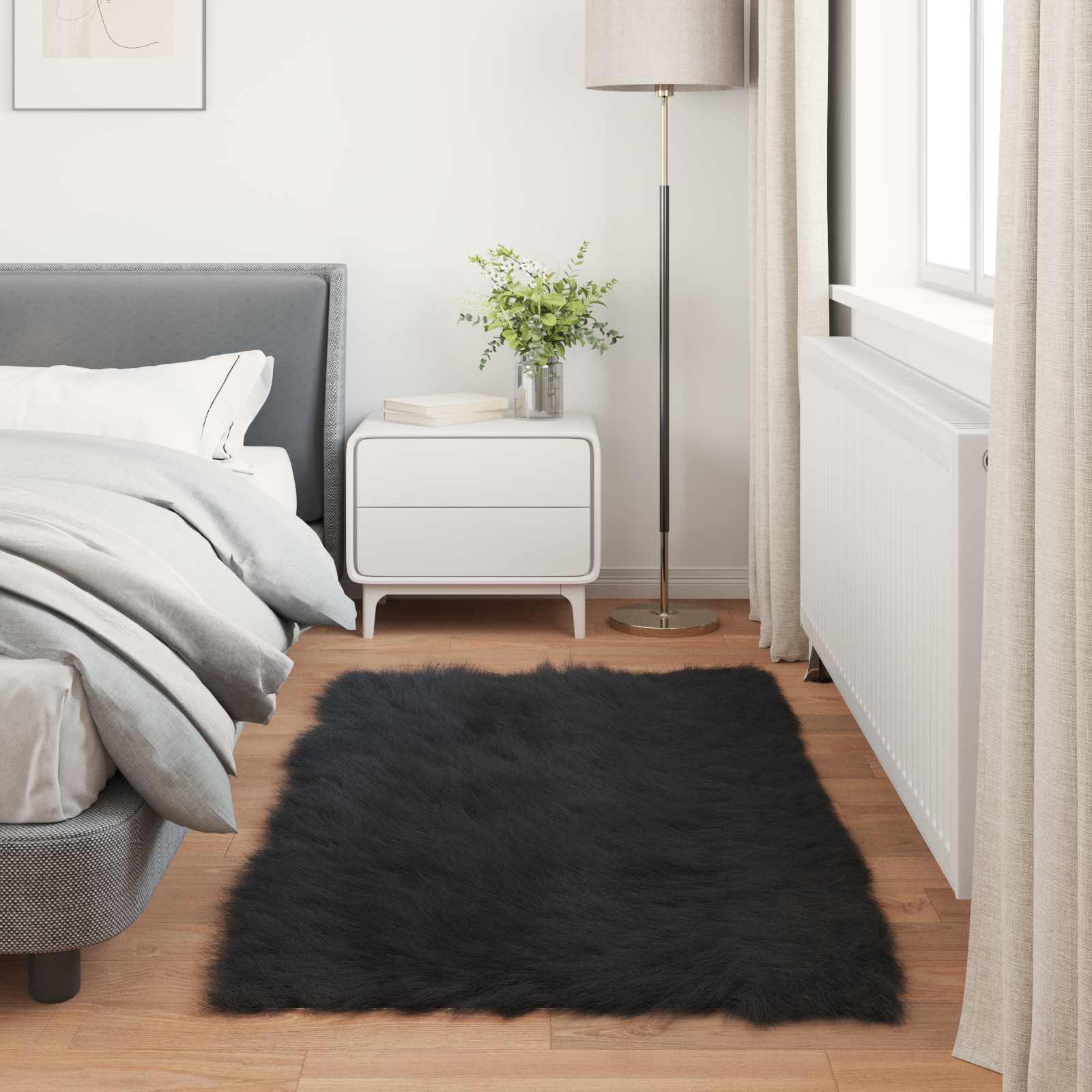 Tapijt van imitatie TAFALLA Zwart 60 x 110 cm Polyester