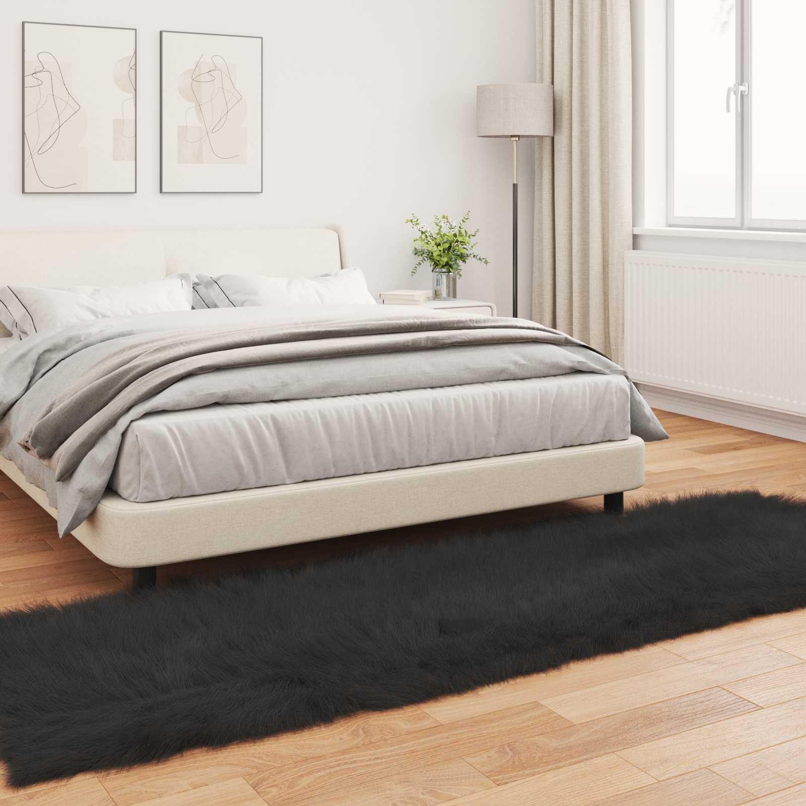 Tapijt van imitatie TAFALLA Zwart 80 x 250 cm Polyester