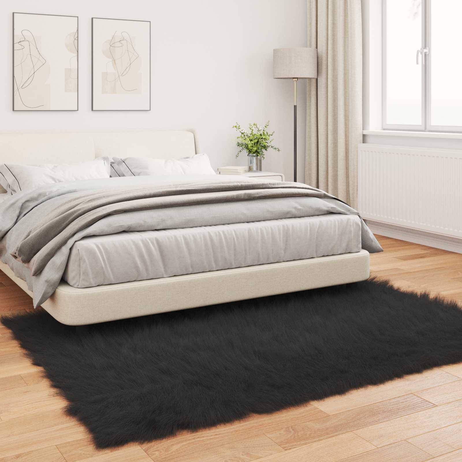 Tapijt van imitatie TAFALLA Zwart 160 x 230 cm Polyester