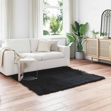 Tapijt van imitatie TAFALLA Zwart 160 x 160 cm Polyester