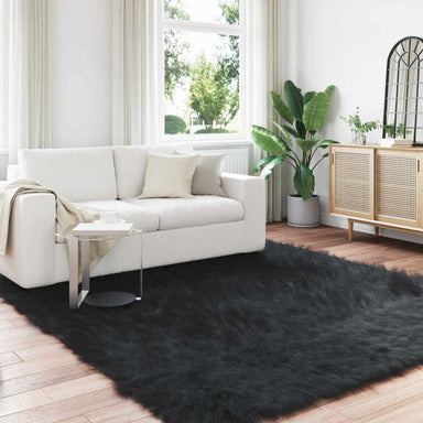 Tapijt van imitatie TAFALLA Zwart 200 x 200 cm Polyester