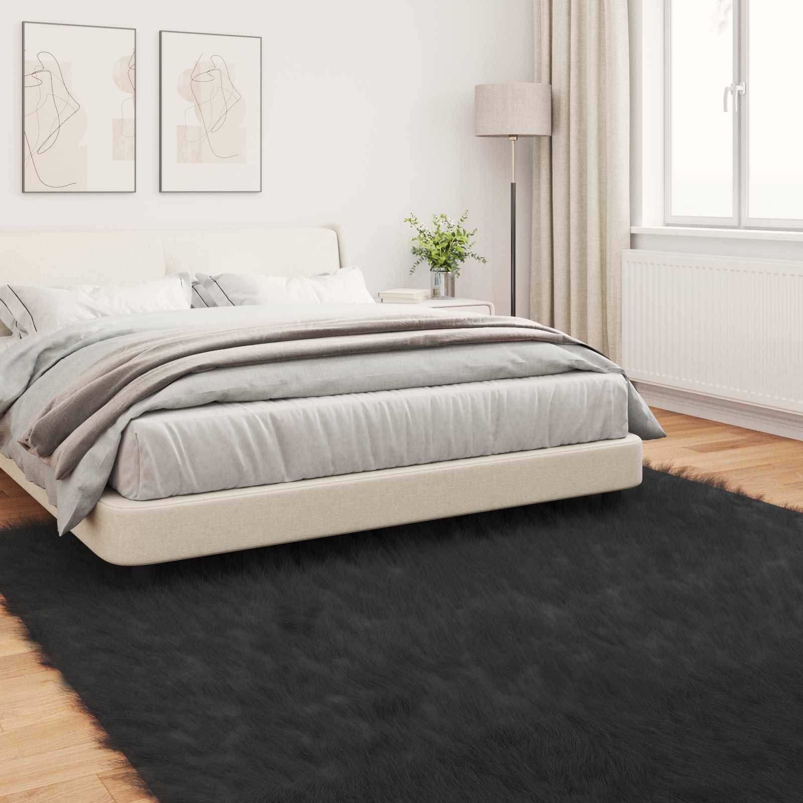 Tapijt van imitatie TAFALLA Zwart 240 x 240 cm Polyester