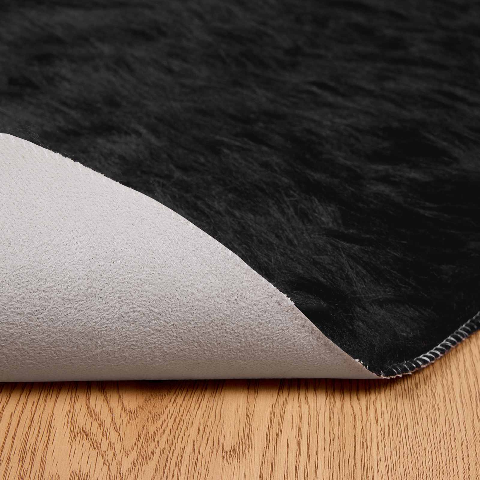 Tapijt van imitatie TAFALLA Zwart Ø 120 cm Polyester