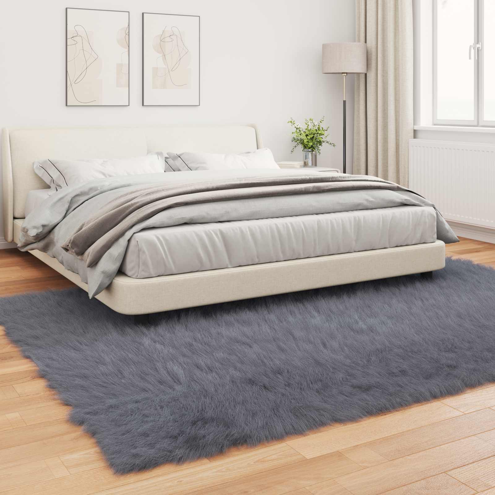 Tapijt van imitatie TAFALLA Antracietkleurig 240 x 340 cm