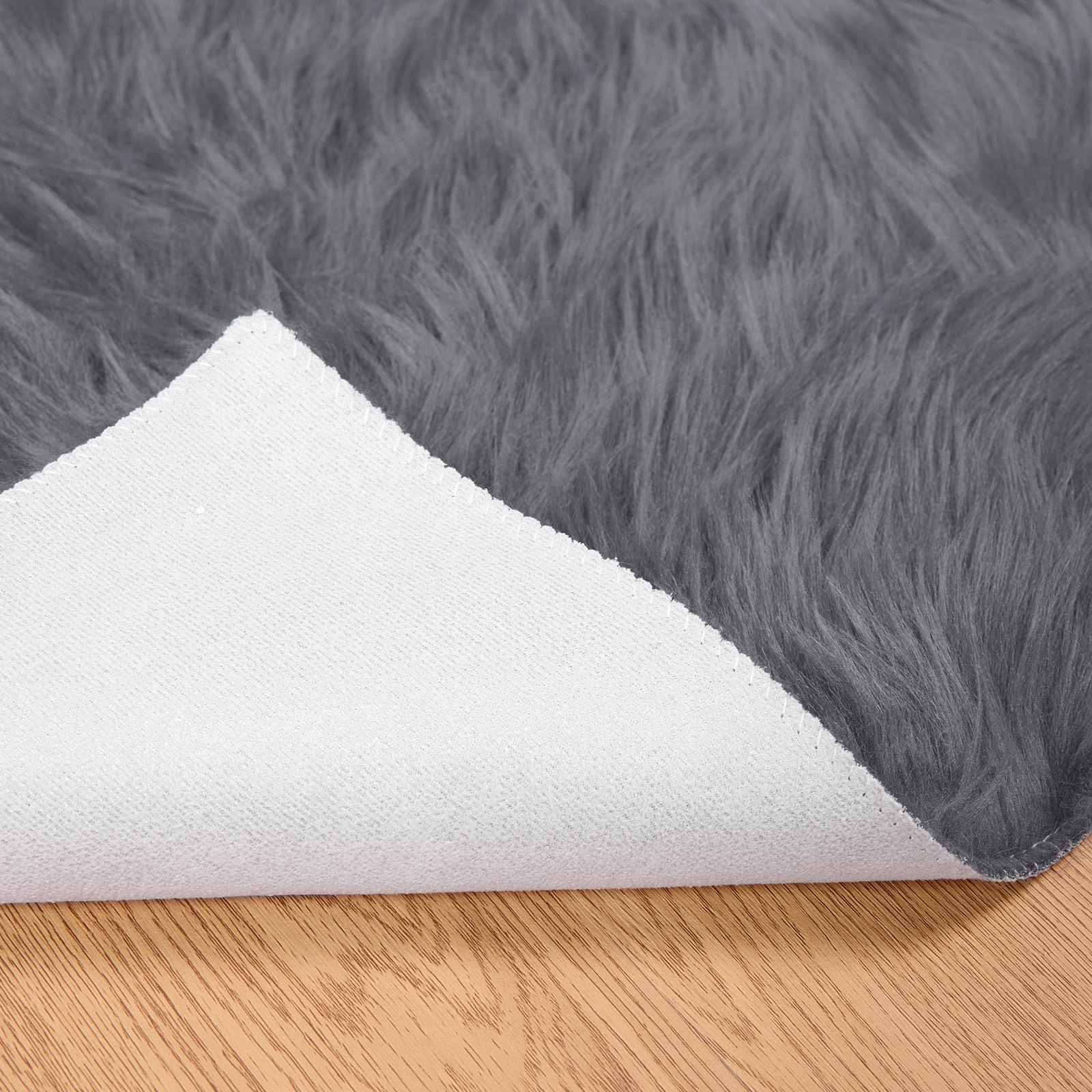 Tapijt van imitatie TAFALLA Antracietkleurig 120 x 120 cm