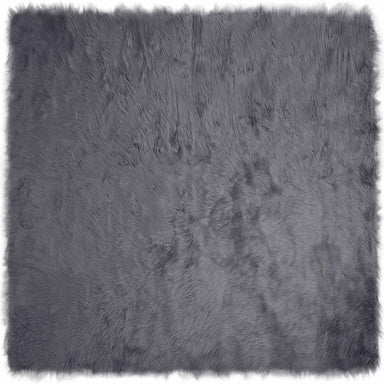 Tapijt van imitatie TAFALLA Antracietkleurig 120 x 120 cm