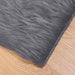 Tapijt van imitatie TAFALLA Antracietkleurig 160 x 160 cm