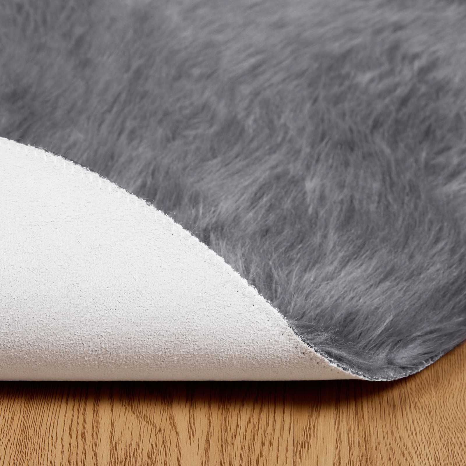 Tapijt van imitatie TAFALLA Antracietkleurig Ø 80 cm Polyester
