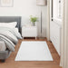 Antislip vloerkleed van imitatie konijnenbont OLITE Wit