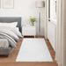 Antislip vloerkleed van imitatie konijnenbont OLITE Wit
