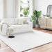 Antislip vloerkleed van imitatie konijnenbont OLITE Wit