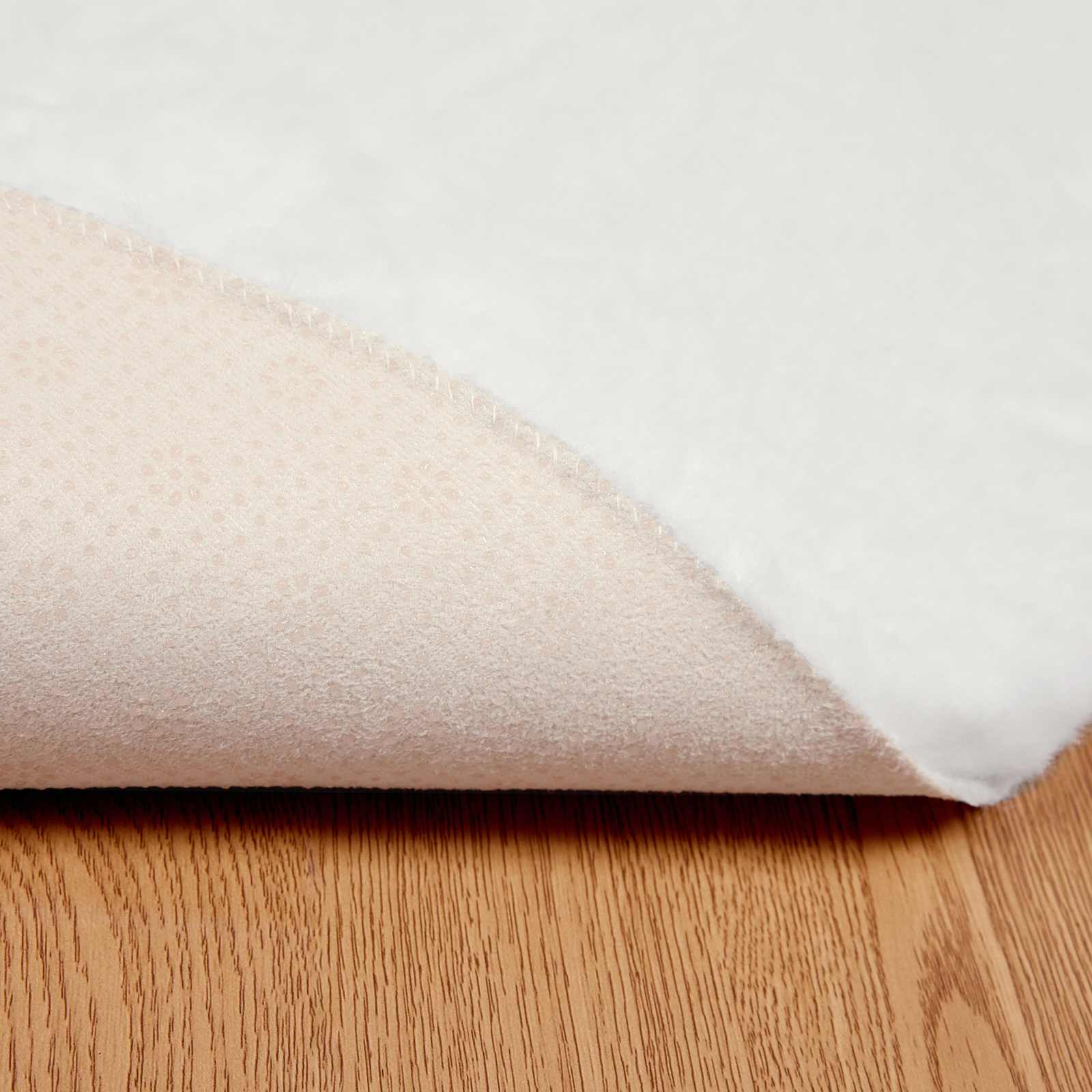 Antislip vloerkleed van imitatie konijnenbont OLITE Wit