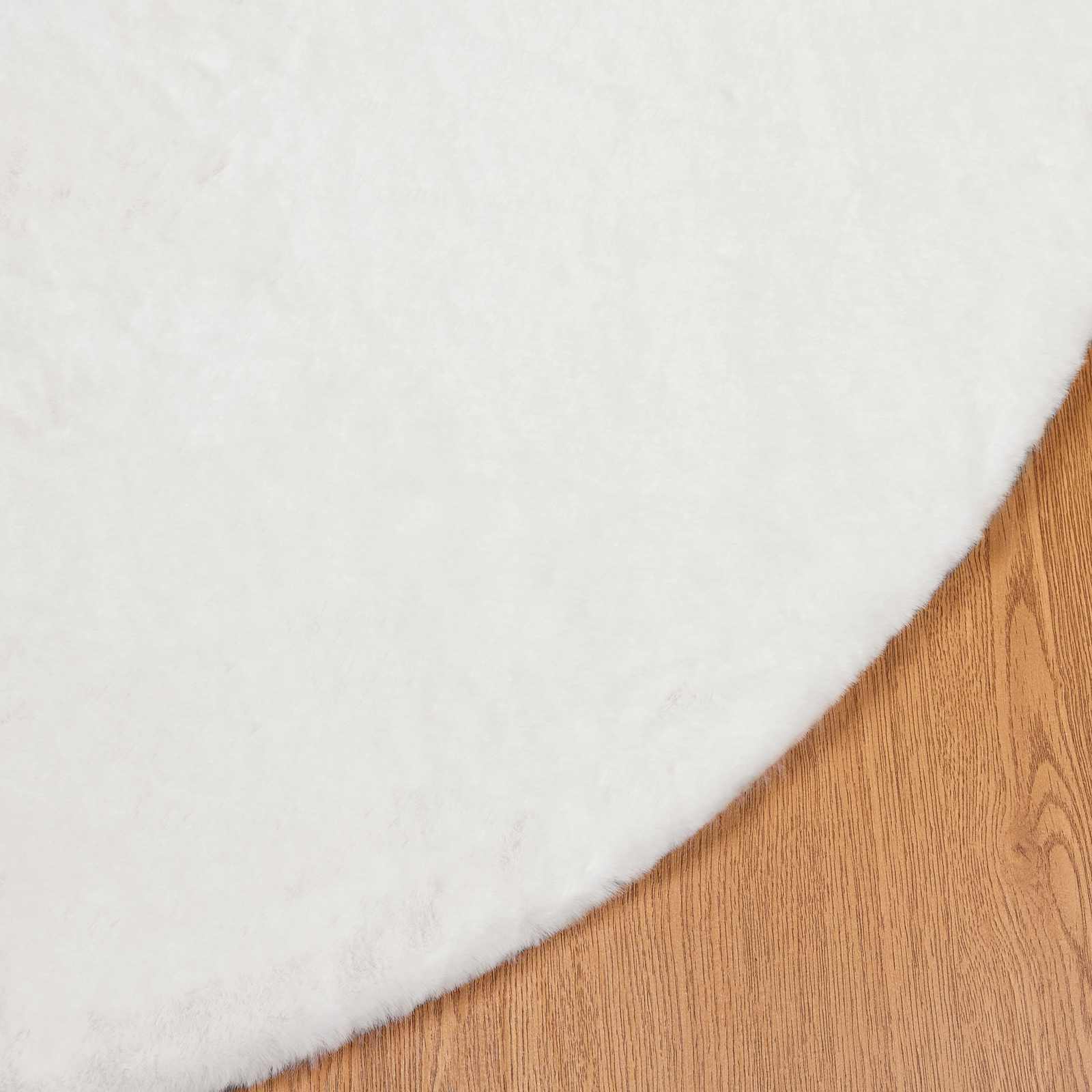 Antislip vloerkleed van imitatie konijnenbont OLITE Wit