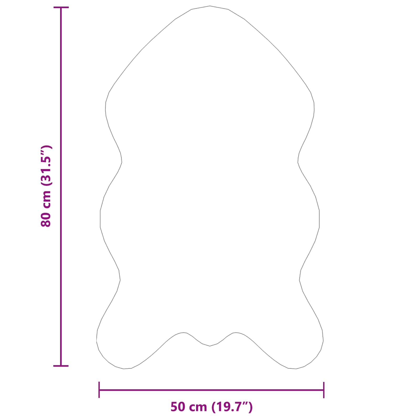 Antislip vloerkleed van imitatie konijnenbont OLITE Wit
