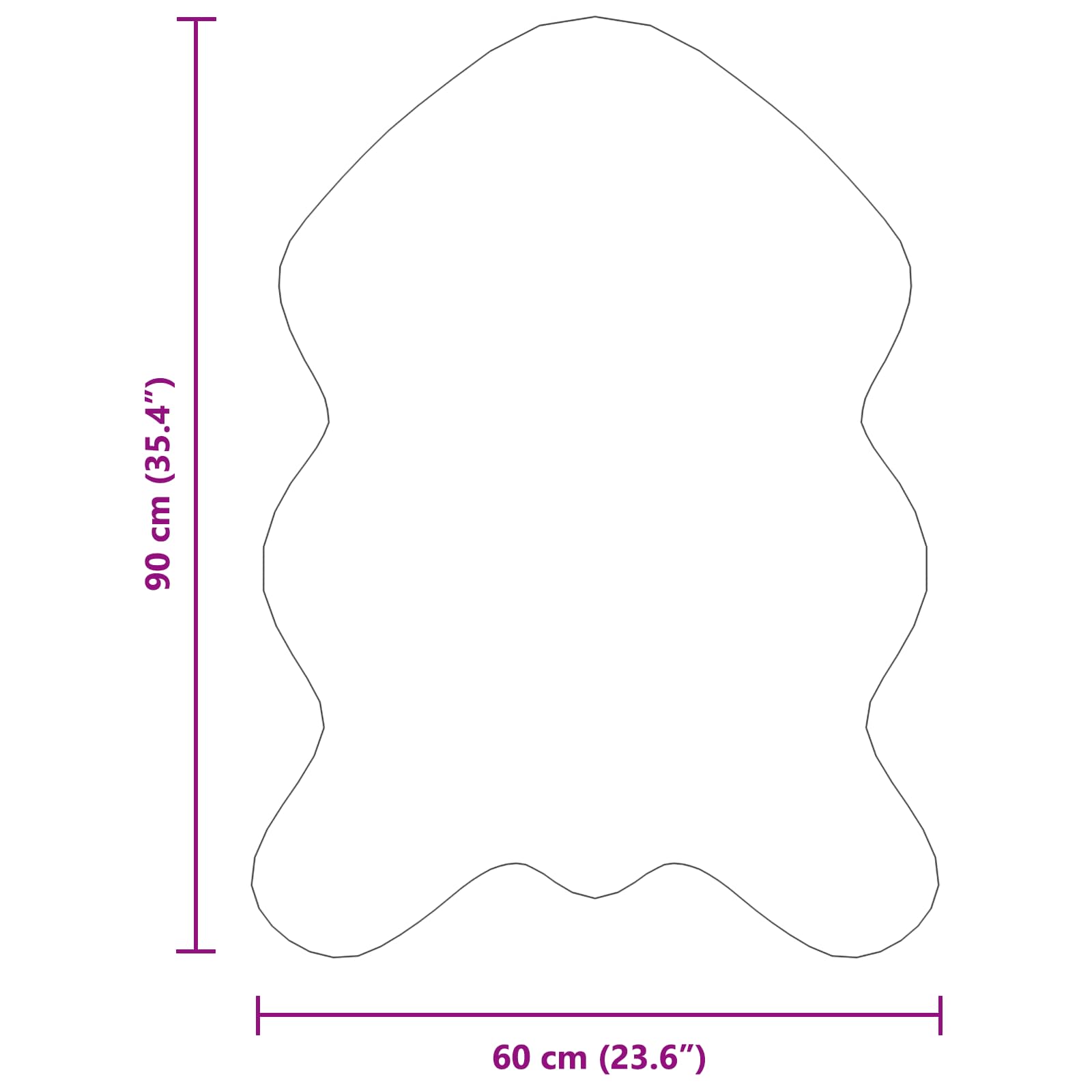 Antislip vloerkleed van imitatie konijnenbont OLITE Wit