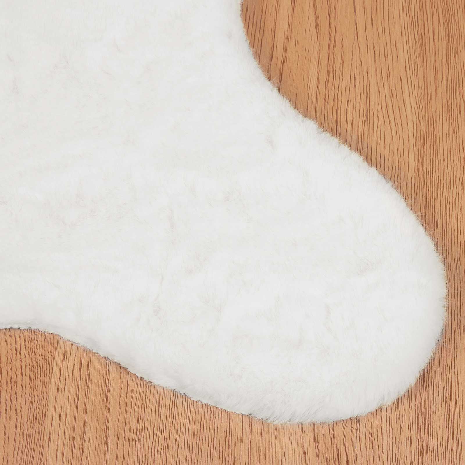 Antislip vloerkleed van imitatie konijnenbont OLITE Wit