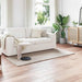 Antislip vloerkleed van imitatie konijnenbont OLITE Beige