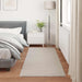 Antislip vloerkleed van imitatie konijnenbont OLITE Beige