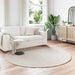 Antislip vloerkleed van imitatie konijnenbont OLITE Beige