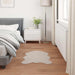 Antislip vloerkleed van imitatie konijnenbont OLITE Beige
