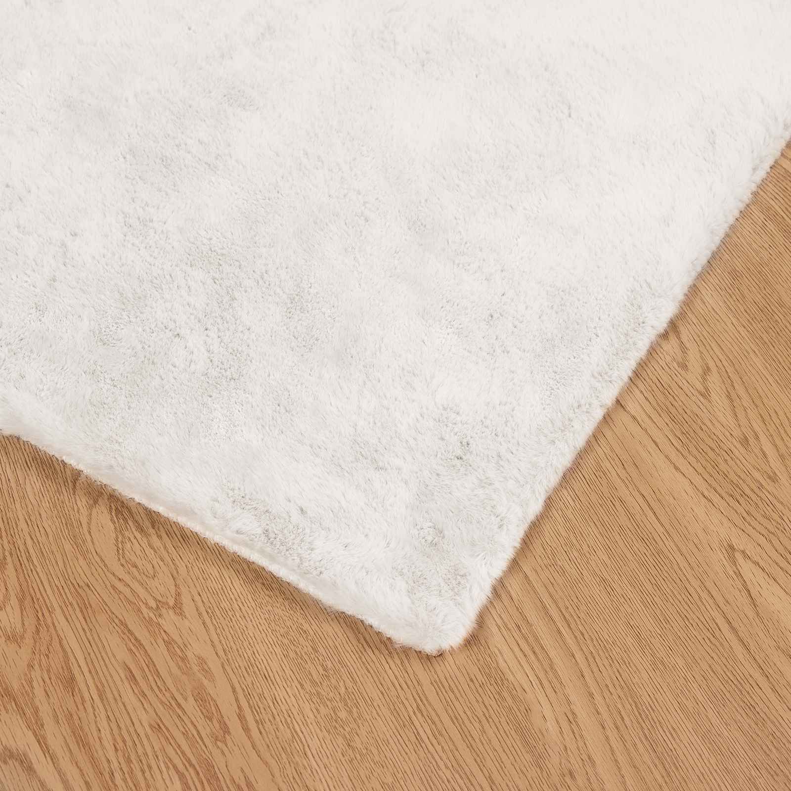 Antislip vloerkleed van imitatie konijnenbont OLITE 80 x 250 cm
