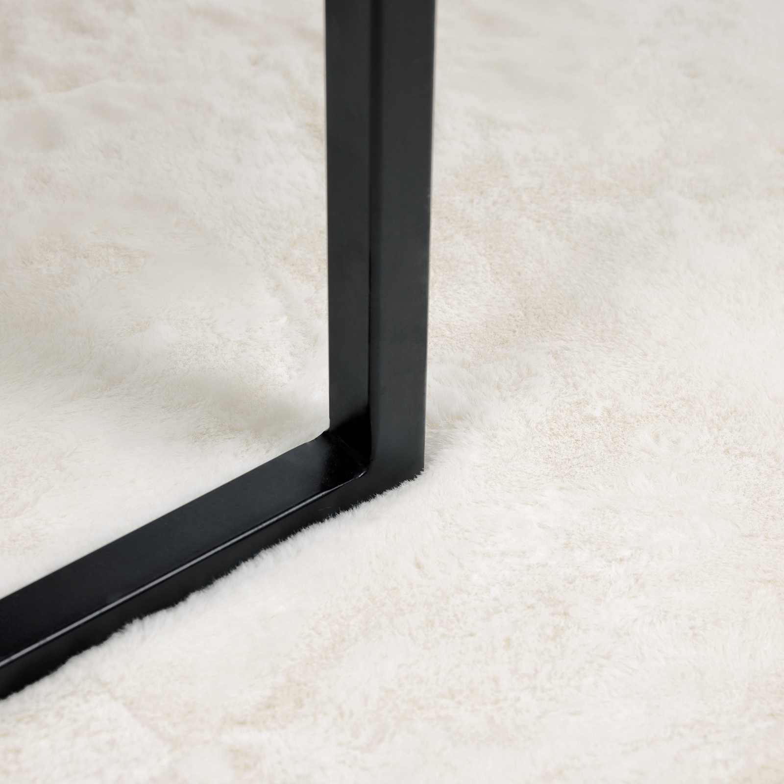 Antislip vloerkleed van imitatie konijnenbont OLITE Polyester