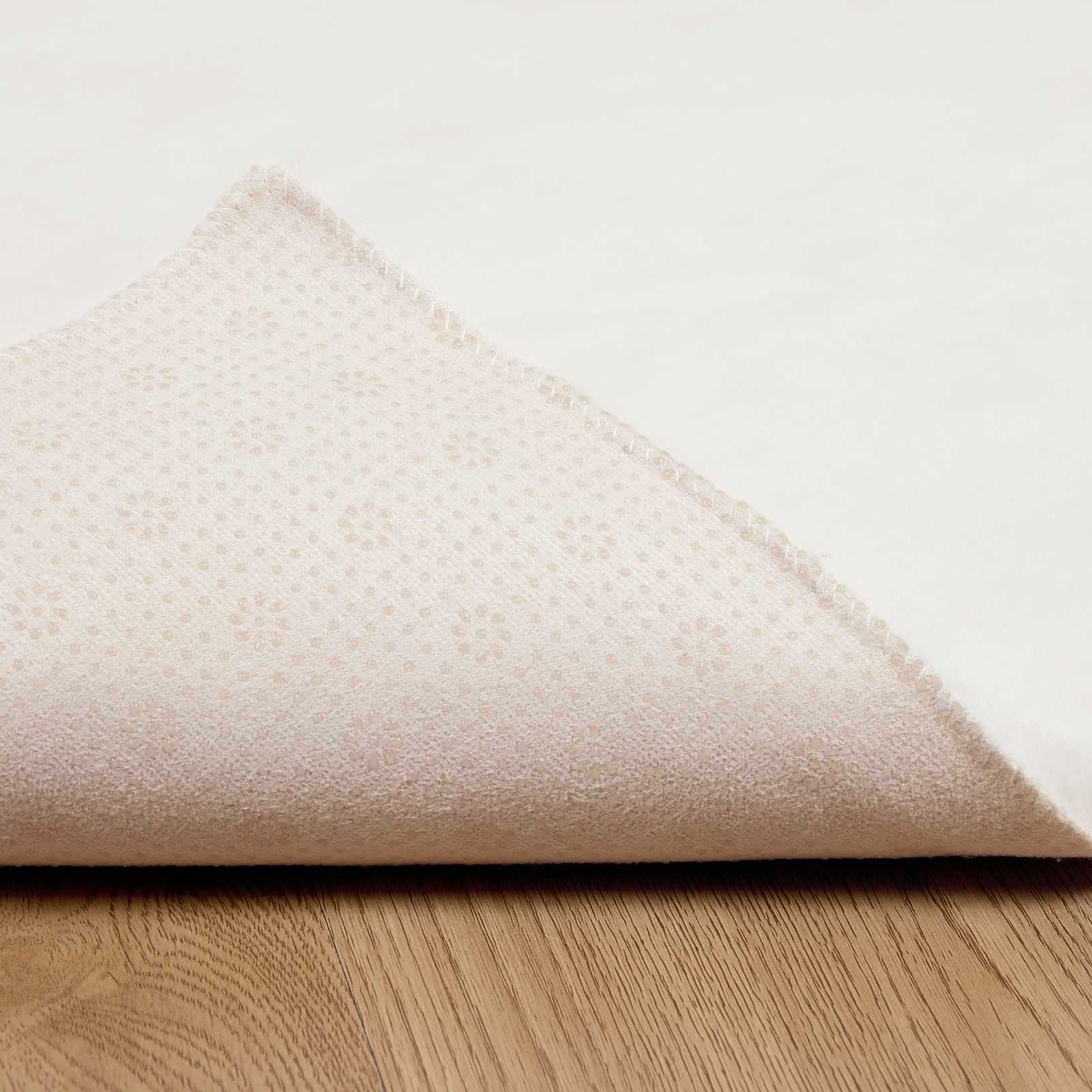 Antislip vloerkleed van imitatie konijnenbont OLITE Polyester