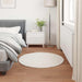 Antislip vloerkleed van imitatie konijnenbont OLITE Ø 80 cm