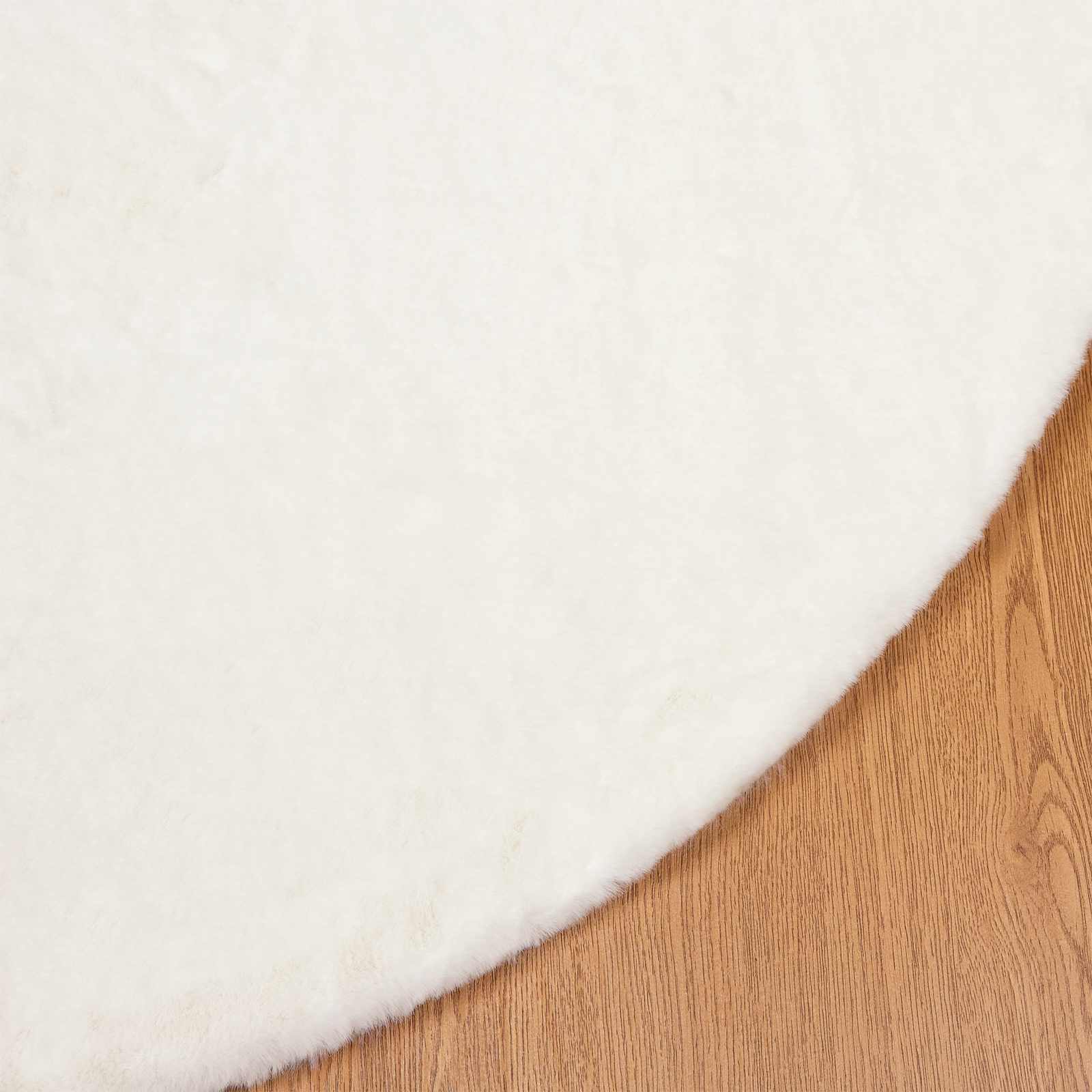 Antislip vloerkleed van imitatie konijnenbont OLITE Ø 120 cm