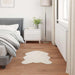 Antislip vloerkleed van imitatie konijnenbont OLITE 60 x 90 cm