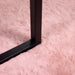 Antislip vloerkleed van imitatie konijnenbont OLITE Roze