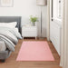 Antislip vloerkleed van imitatie konijnenbont OLITE Roze