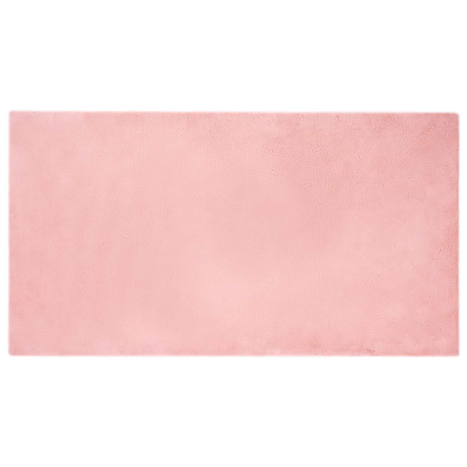 Antislip vloerkleed van imitatie konijnenbont OLITE Roze